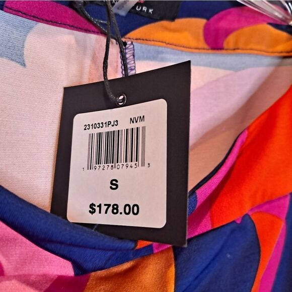 TRINA TURK Vinet Scrolling Floral Three-quarter Sleeve Dress Size Sm - Picture 6 of 9